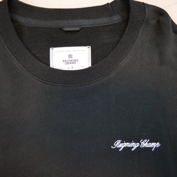 Reigning Champ Black Crewneck Sweatshirt - Picture 2 of 7